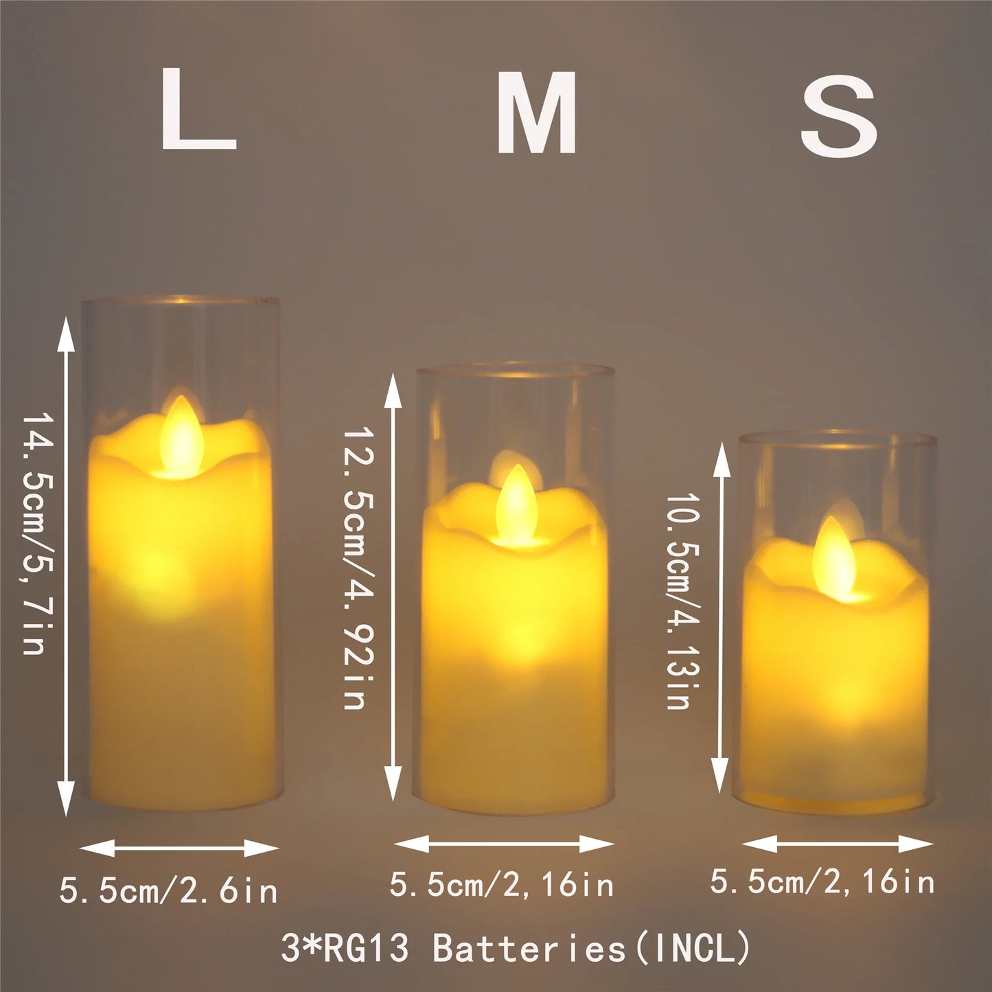 6Pcs flameless electric candles